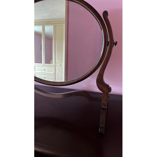 373 - MAHOGANY VANITY MIRROR