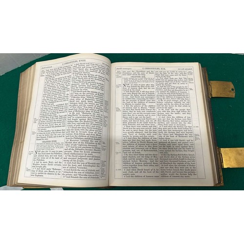 441 - FAMILY HOLY BIBLE WITH BRASS CLASPS