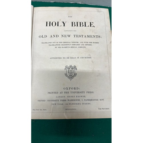 441 - FAMILY HOLY BIBLE WITH BRASS CLASPS