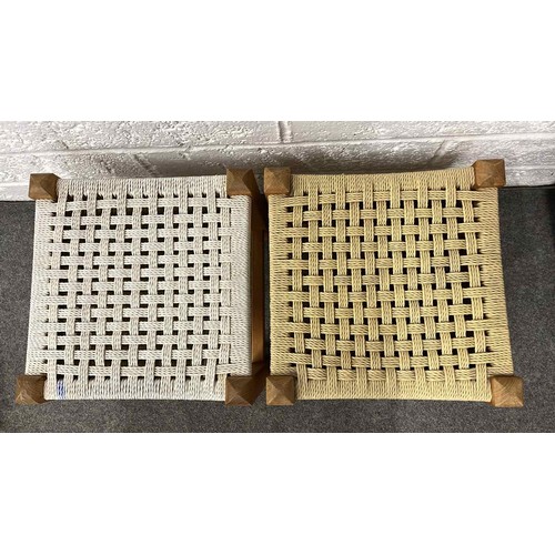 426 - TWO WOVEN JOINT STOOLS