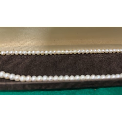 136 - PEARL NECKLACE WITH 9CT CLASP