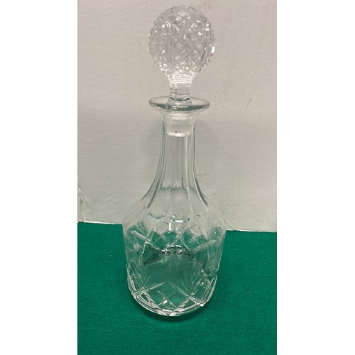 162 - TWO GLASS DECANTERS