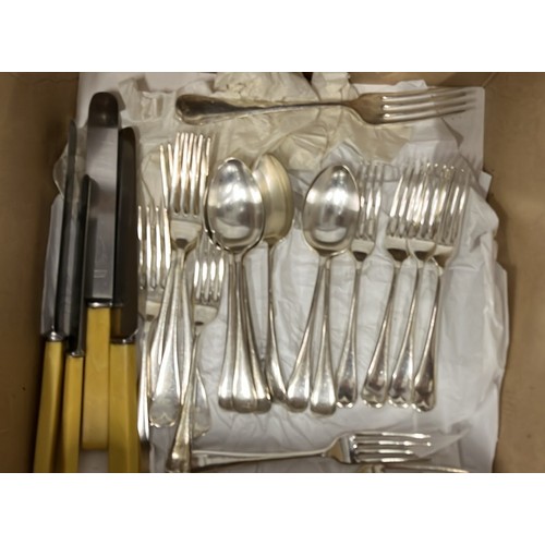 163 - COLLECTION OF CUTLERY AND FLAT WARE