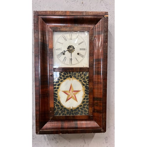 284 - TWO AMERICAN WALL CLOCKS / NEED WORK