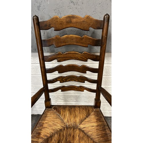 514 - GEORGIAN STYLE LADDER BACK CARVER CHAIR