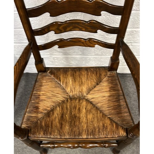 514 - GEORGIAN STYLE LADDER BACK CARVER CHAIR