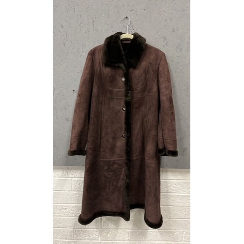 498 - LADIES  LONG SUEDE OVER COAT