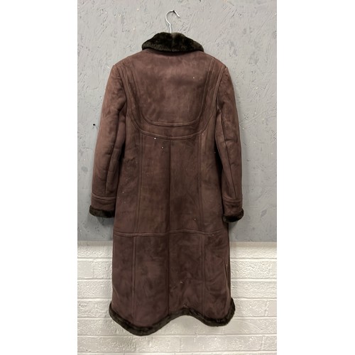 498 - LADIES  LONG SUEDE OVER COAT