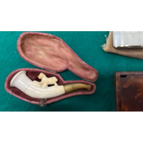 249 - MEERSCHAUM PIPE AND LIGHTERS