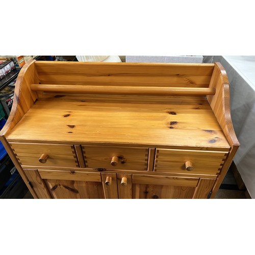 516 - SOLID PINE KITCHEN CUPBOARD