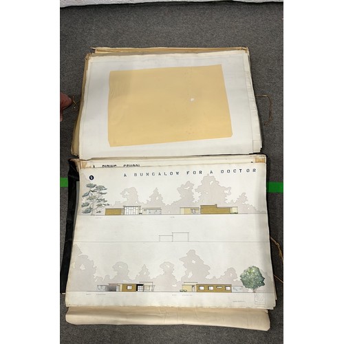 233 - LARGE COLLECTION OF ARCHITECTURAL DRAWING AND PLANS IDEAL FOR FRAMING