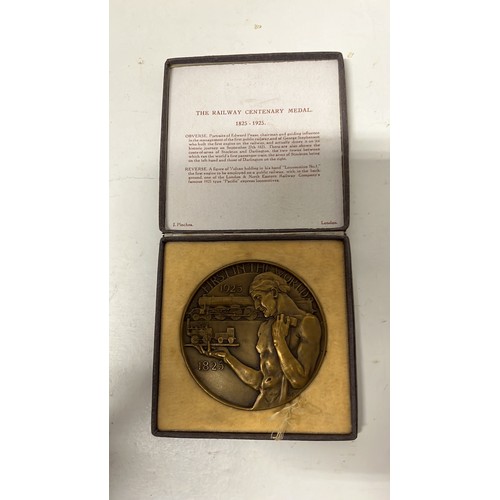 570 - THE RAILWAY CENTENARY MEDAL 1825 - 1925 BOXED