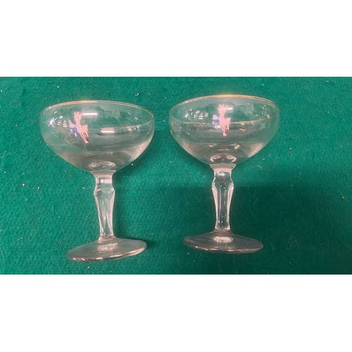 757 - TWO BABYCHAM GLASSES