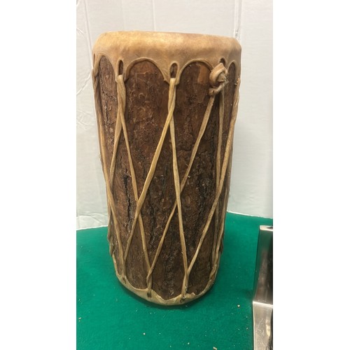 719 - TRIBAL ART WORK WITH DRUM