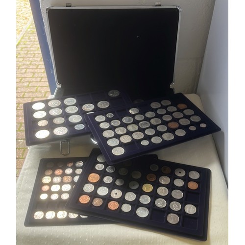 54 - CASE WITH LARGE COLLECTION OF WORLD COINAGE