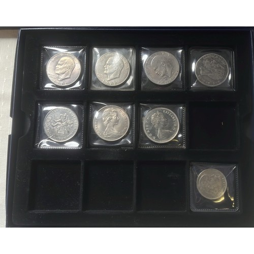 37 - 27 CROWN SIZE COINS IN THREE WESTMINSTER BOXES