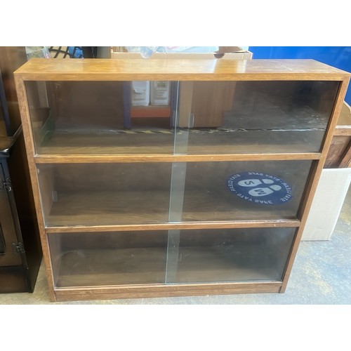 762 - GLASS FRONT BOOK CASE