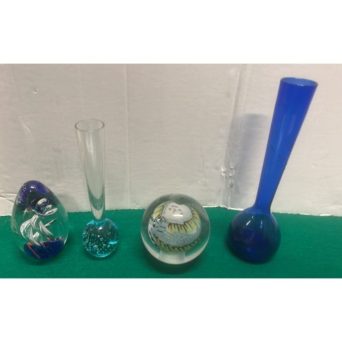 668 - GLASS WARE AND PAPER WEIGHTS