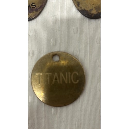 960 - MONTE CARLO CASINO ROOM 28 KEY RINGS X 6 AND TITANIC LOCKER 10 F DECK KEY RING