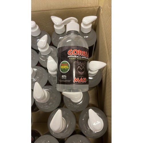 907 - BOX OF 25 GORILLA MAX HAND GEL IN 500ML BOTTLES