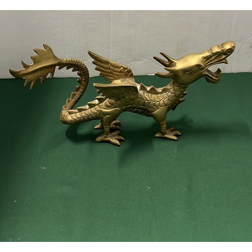 225 - BRASS DRAGON FIGURE