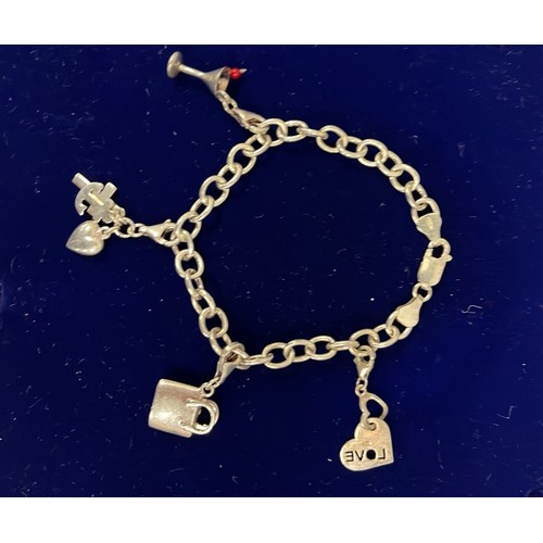 175 - 925 SILVER CHARM BRACELET