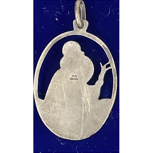 122 - SILVER RELIGIOUS PENDENT