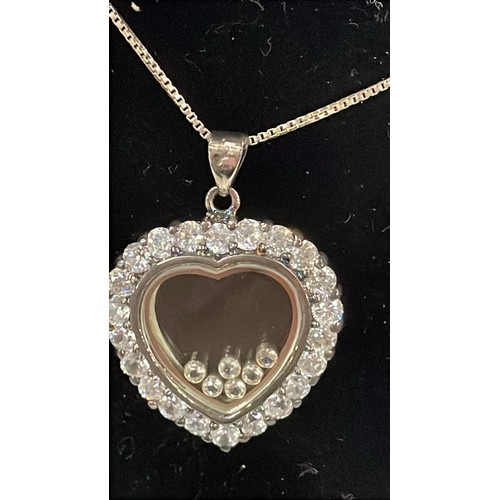 125 - ITALY 925 NECKLACE WITH HEART PENDENT