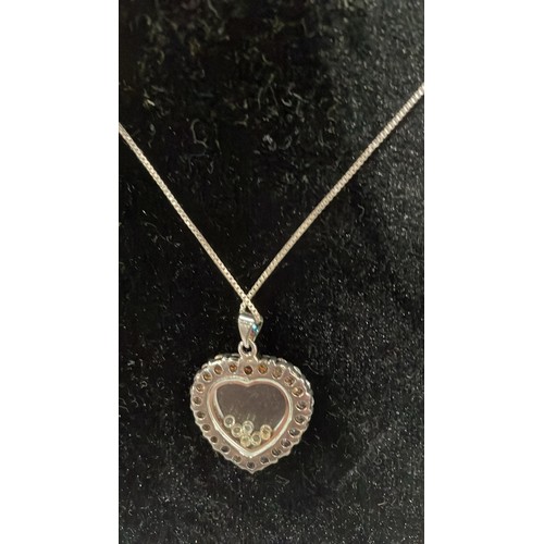 125 - ITALY 925 NECKLACE WITH HEART PENDENT