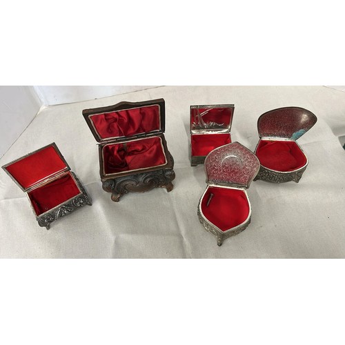 55 - METAL JEWELLERY BOXES