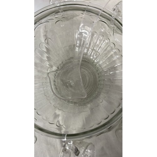 36 - GLASS PUNCH BOWL SET