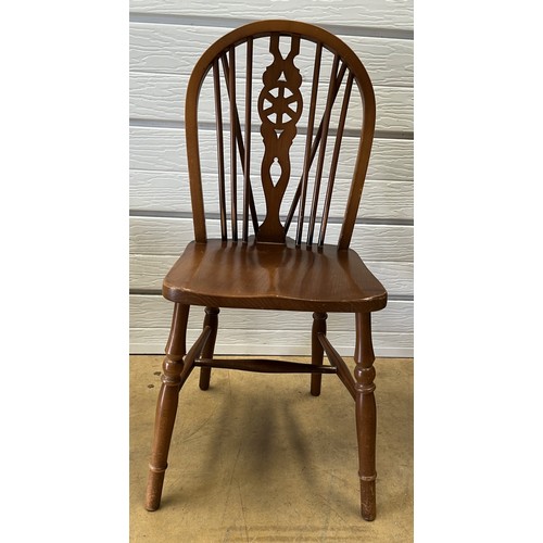 322 - FIVE WHEEL BACK DINNING CHAIRS