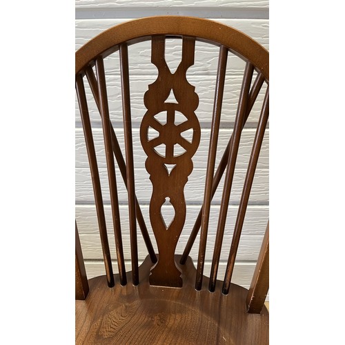 322 - FIVE WHEEL BACK DINNING CHAIRS