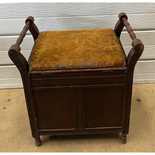 335 - EDWARDIAN PIANO STOOL