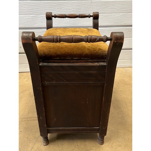 335 - EDWARDIAN PIANO STOOL