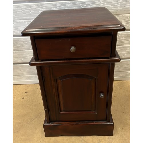 339 - MAHOGANY BED SIDE CUPBOARD