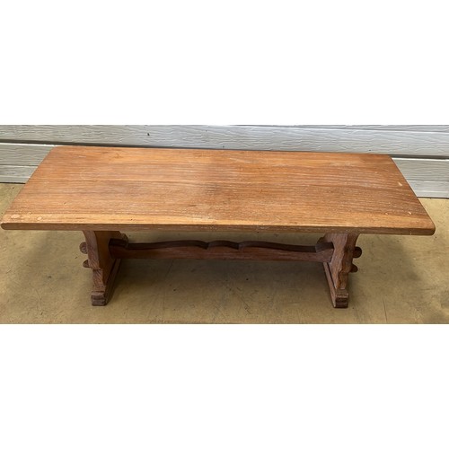 351 - OAK BENCH COFFEE TABLE