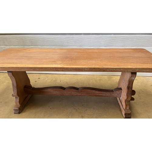 351 - OAK BENCH COFFEE TABLE