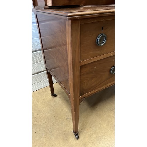 354 - WALNUT INLAID DRESSING CHEST