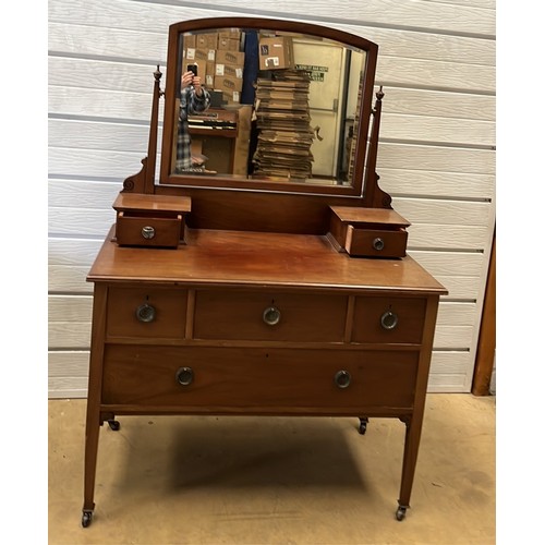 354 - WALNUT INLAID DRESSING CHEST