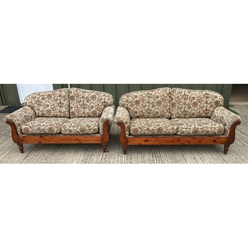 361 - TWO DUCAL PINE FRAMED SOFAS