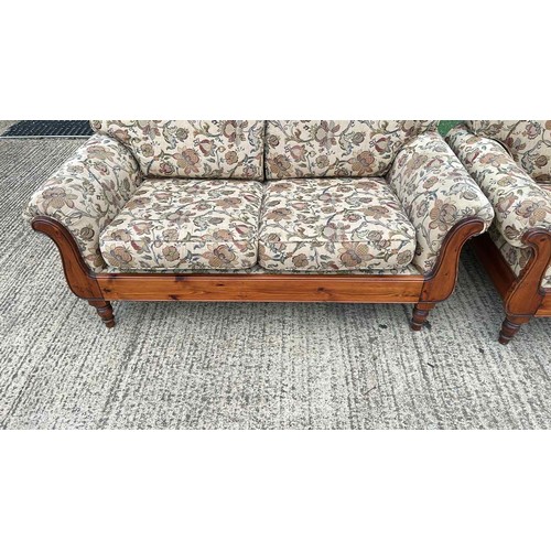 361 - TWO DUCAL PINE FRAMED SOFAS