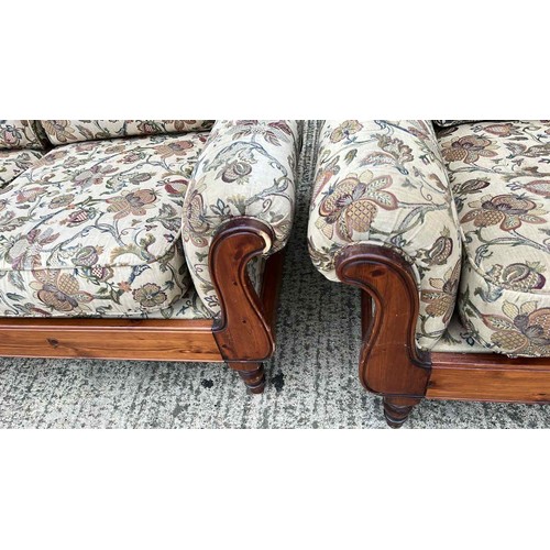 361 - TWO DUCAL PINE FRAMED SOFAS