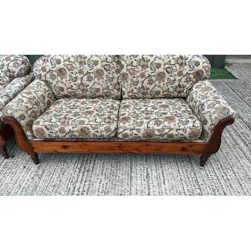 361 - TWO DUCAL PINE FRAMED SOFAS