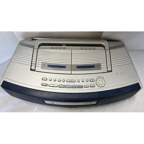 416 - PANASONIC CASSETTE PLAYER WITH CDS AND QTY OF CASSETTES