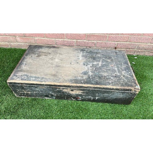 392 - LARGE WOODEN TOOL BOX