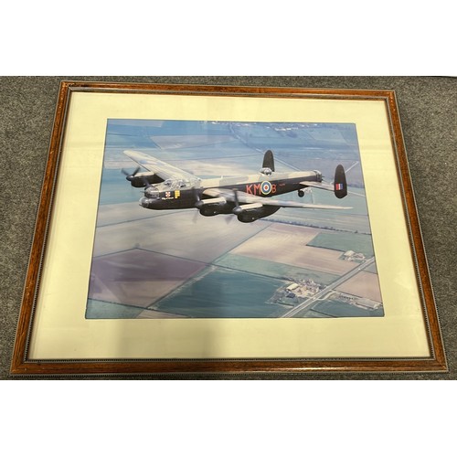 390 - LARGE FRAMED SPITFIRE , HURRICANE  AND LANCASTER