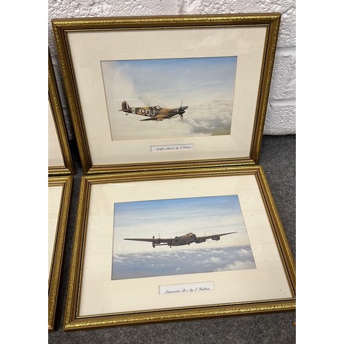 387 - FOUR FRAMED BATTLE OF BRITON AIRCRAFT