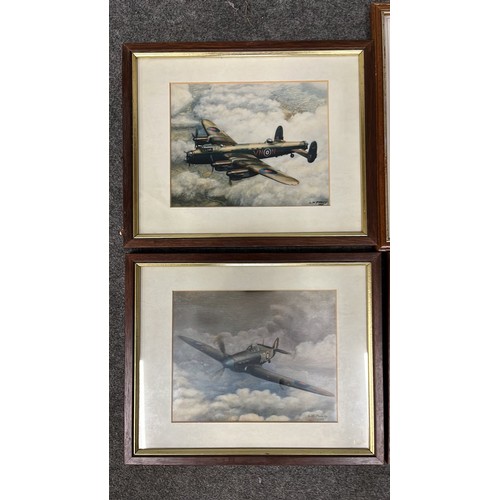 386 - FOUR FRAMED BATTLE OF BRITON AIRCRAFT