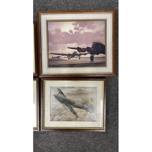 386 - FOUR FRAMED BATTLE OF BRITON AIRCRAFT